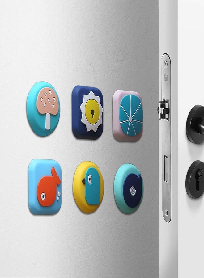 Potency Door Stopper Wall Protector - Wall Shield Bumper Guard from Door Knobs, Sturdy Self Adhesive, Soft, Washable for Home Office (Random, Pack of 3) - Image 1